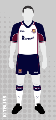 West Ham United 1999-2000 away / 2000-01 third