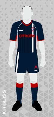 Celta Vigo 2001-02 third, 2002-04 away