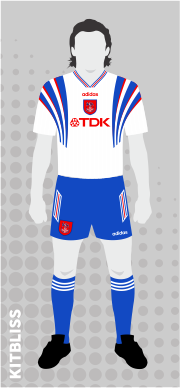 Crystal Palace 1996-97 away / 1997-98 third