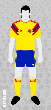 Colombia 1990 away
