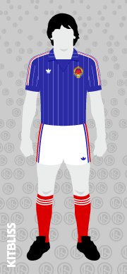 Yugoslavia 1982-84 home short sleeve